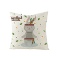 Ljojo Lovely Animals Linen Cushion Cover - Cute Bear Fox Deer Print