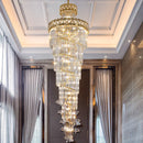 Ljojo Luxe Spiral Staircase Crystal Chandelier for Hotel Lobby, Villa & Duplex Hall