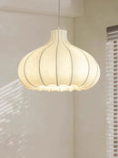 Wabi Sabi Onion Silk Pendant Lights French Cream Style Chandelier by Ljojo for Dining Room Kitchen Bedroom