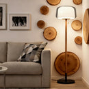 Modern Glass & Solid Wood Floor Lamp for Living Room by Ljojo - Stylish Standing Reading Light