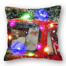 Christmas Santa LED Light Pillowcase for Home Decor, 45x45cm - Ljojo