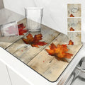 Ljojo Maple Anti-Skid Kitchen Mat: Absorbent, Quick Dry, Non-Slip Tray Pad