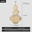 2025 European Duplex Large Chandelier Crystal Lamp for Villa Living Room - Ljojo