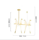 Ljojo Luxury Bird Chandelier Pendant Lamp for Restaurant Living Room Decoration