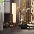 Ljojo Artistic Wabi-sabi Walnut LED Floor Lamp for Bedroom Decor & Home Chandelier