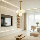 Modern Ball Restaurant Glass LED Chandelier Cream Style Home Decor Hanging Lamp by Ljojo