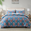 Geometric Boho Duvet Set + Pillowcase, 2/3pc Polyester Bedding, Single King Size, Ljojo Brand