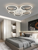 Ljojo Modern Acrylic Iron Ceiling Fan Light with Dimmable Remote Control