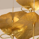 Copper Lotus Chandelier Ceiling Pendant Lamp by Ljojo - Elegant Hanging Light Fixture for Home Decor