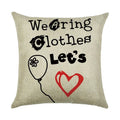 Ljojo Linen Pillowcase 45*45cm for Household Sofa Decor - Love Letter Series