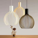Ljojo Lustre LED Pendant Light Solid Wood Chandelier for Island Counter Loft Art Home Decor