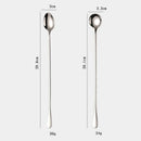 Ljojo 30CM Long-handled Stainless Steel Coffee Ice Cream Tea Stirring Spoon