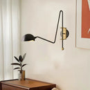 Copper Wall Light Gold Black With Plug Adapter for Foyer Bedroom Study - Ljojo