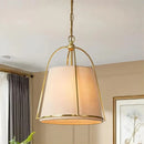 Ljojo Minimalist Dining Room Cloth Chandelier LED Light - Modern Creative Bedroom Pendant Lamp