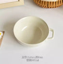 Ljojo 5-inch Ceramic Yogurt Dessert Fruit Bowl Bird's Nest Design