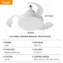 LED Ceiling Fan Light with Invisible Telescopic Blades: Remote Control, Dimmable - Ljojo