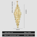 Ljojo Luxury Crystal Chandelier for Villa Living Room and Spiral Staircase