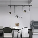 Art Deco Black Orange Lustre Cross Belt Pendant Light by Ljojo for Living Room