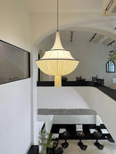 Nordic Wabi Sabi Retro Cloth E27 Pendant Light Fixture for Living Room by Ljojo