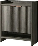 Ljojo™ Fluted Shoe Cabinet: 41'' Tall 2-Door Storage Organizer with 5-Tier Shelves