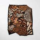 Ljojo Leopard Print Knit Throw Blanket - Ultra Soft Micro Plush - 51"x63"