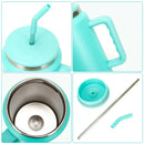 Ljojo 1500ml Insulated Tumbler with Handle and Straw Lid
