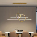 Ljojo Modern Gold Black Dimmable Chandelier for Dining Room - Elegant Pendant Lamp Lighting