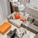 Modern Glass Ball Ceiling Chandelier Dimmable for Staircase Living Room by Ljojo