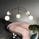 Nordic Designer Glass Chandelier Pendant Light Fixture for Living Room by Ljojo