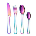 Ljojo 4-Piece Stainless Steel Hollow Handle Western Dinnerware Set