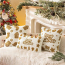 Embroidered Gingerbread Man Boucle Pillow Cover for Ljojo Home Décor