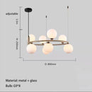Ljojo Magic Bean Glass Ball Chandelier for Children's Room and Home Decor