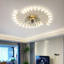 Ljojo 2024 Modern Chandelier Ceiling Fan for Home Decor Lighting