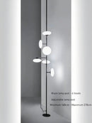 European Minimalist White Glass LED Floor Lamp by Ljojo - Multi-head Metal Frame Bedside Living Room Decor