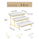 Ljojo 3-Tier Porcelain Serving Platter with Sturdier Stand
