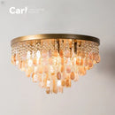 Modern Luxury Crystal Ceiling Lamp - Shell Decoration Chandelier for Home Decor by Ljojo