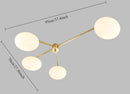 Modern Gold Glass Ceiling Light Fixture for Bedroom Dining Room by Ljojo