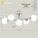 Ljojo 5-Head G9 Indoor Wall Light in Black Gold for Bathroom Mirror Vanity