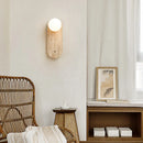 Japanese Wabi Sabi Natural Stone Wall Sconce for Bedroom & Living Room by Ljojo