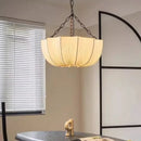 2026 Japanese Iron Chain Ceiling Lamp Retro Fabric Chandelier for Living Room by Ljojo