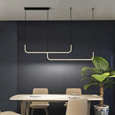 Modern Minimalist LED Pendant Lamps - Black Gold Dimmable Chandelier by Ljojo