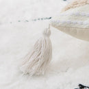 Ivory Tassel Cushion Cover - Moroccan Style Tuft - Ljojo Brand