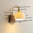 Ljojo LED Wall Sconce Pull Chain Switch Copper Ceramic Nordic Stair Light Fixtures