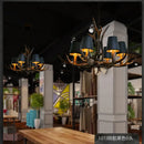 LED Chandelier Table Dining Living Room Kitchen Black Fabric Pendant Lamp Rustic Lighting Fixture by Ljojo