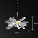 French Flower Light Luxury Living Room Platinum Crystal Chandelier by Ljojo - New Beautiful Leaf Chandelier