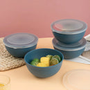 Ljojo 4pcs Bowl Set with Lid & Bento Box for Camping, Picnic, Kitchen Essentials
