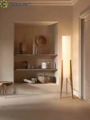 Ljojo Artistic Wabi-sabi Walnut LED Floor Lamp for Bedroom Decor & Home Chandelier