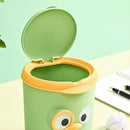 Ljojo Mini Desktop Trash Can with Lid for Office and Home