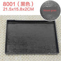 Ljojo Melamine European Rectangle Plate Set Glossy Wood Grain Finish