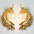 Golden Peacock Wall Lamp for Living Room Bedroom Restaurant Bar Decor - Ljojo